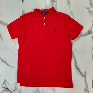 Men small red U.S. Polo Assn. shirt.